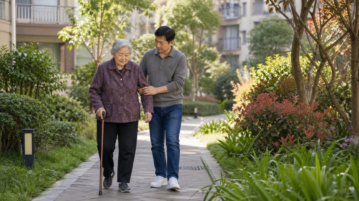 宝安区老人慢走陪练服务｜肢体活动辅助、居家康养照看、行动陪伴